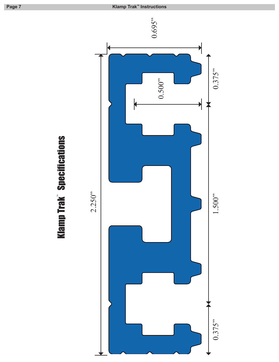 Klamp trak specifications | Kreg KKS1020 Klamp Trak User Manual | Page 8 / 8