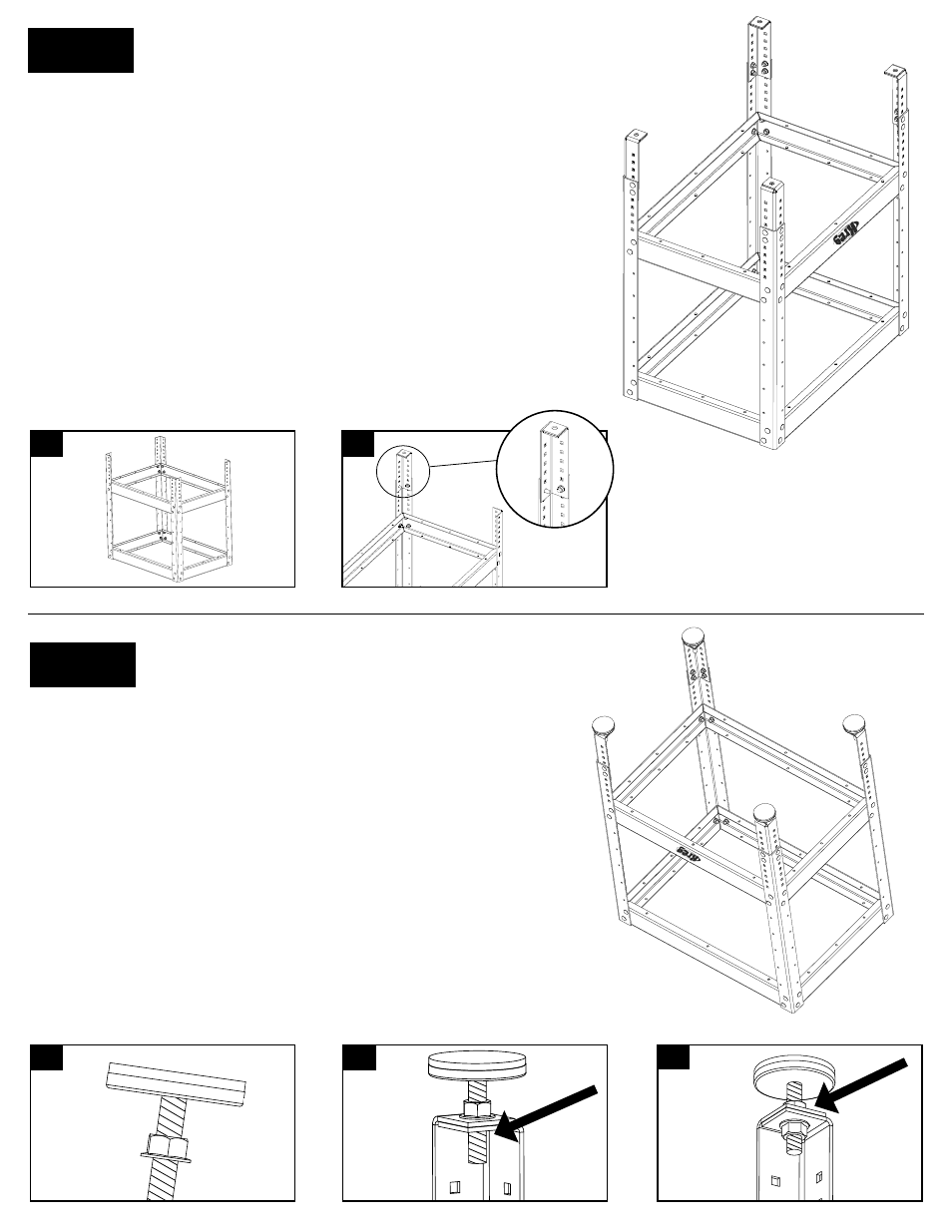 Step 4 step 3 | Kreg KRS1030 Universal Steel Stand User Manual | Page 3 / 12