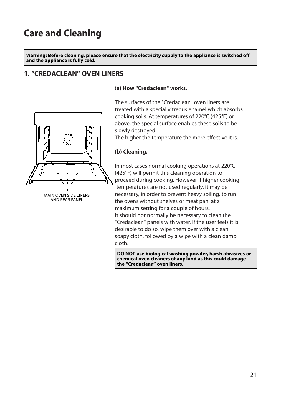 Care and cleaning | Creda D010E User Manual | Page 21 / 32