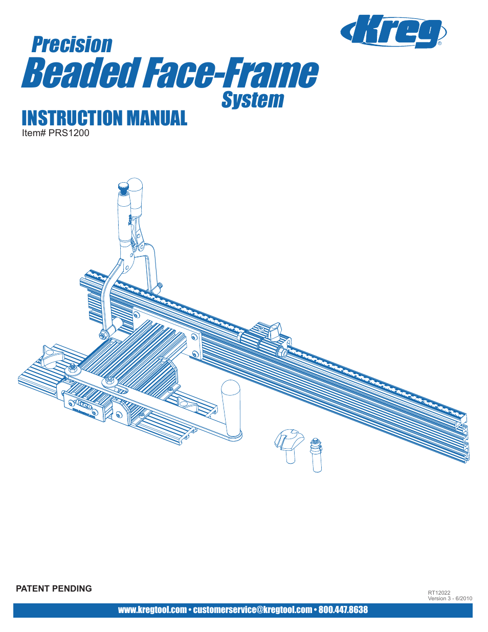 Kreg PRS1200 Precision Beaded Face-Frame System User Manual | 12 pages