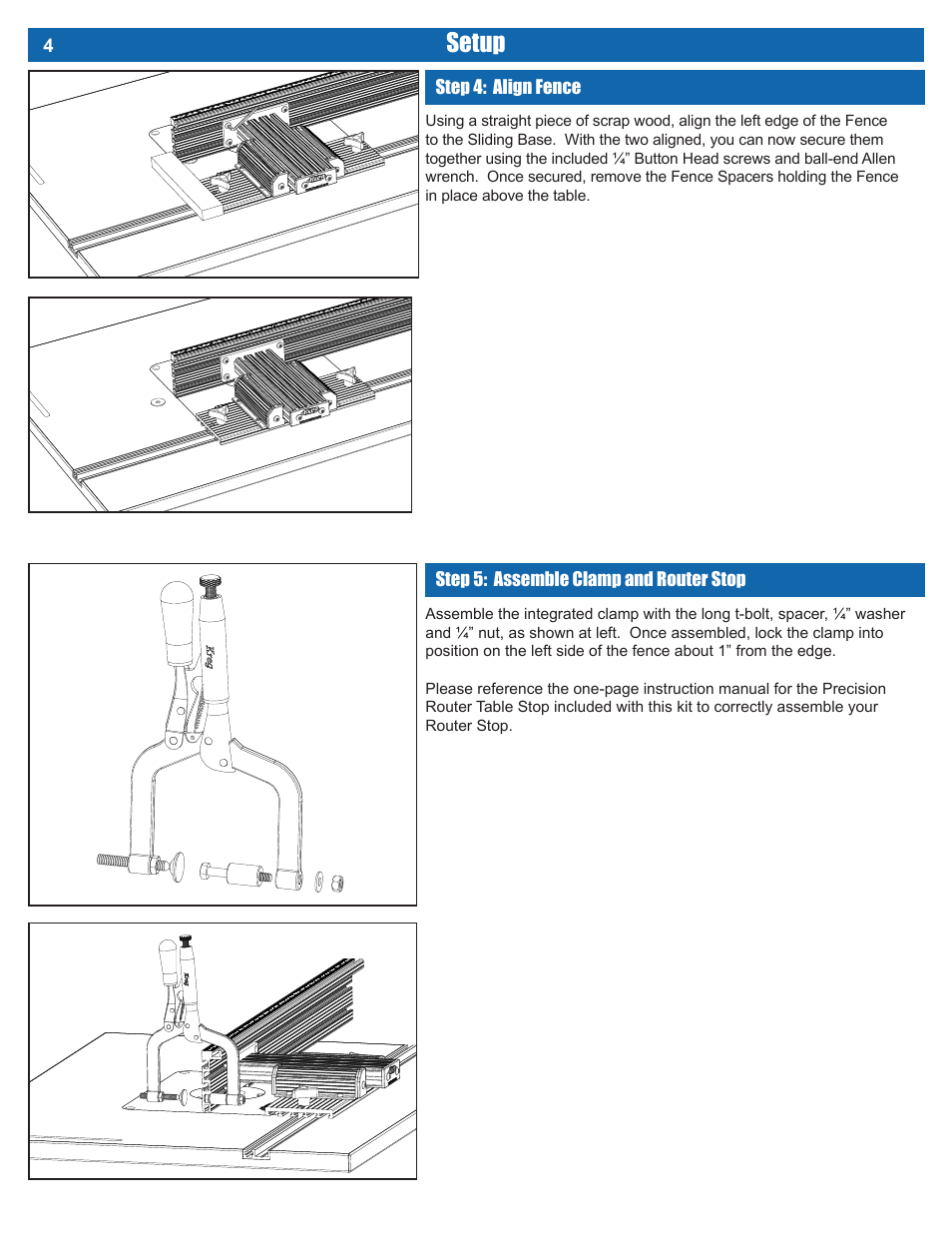 Setup | Kreg PRS1200 Precision Beaded Face-Frame System User Manual | Page 4 / 12