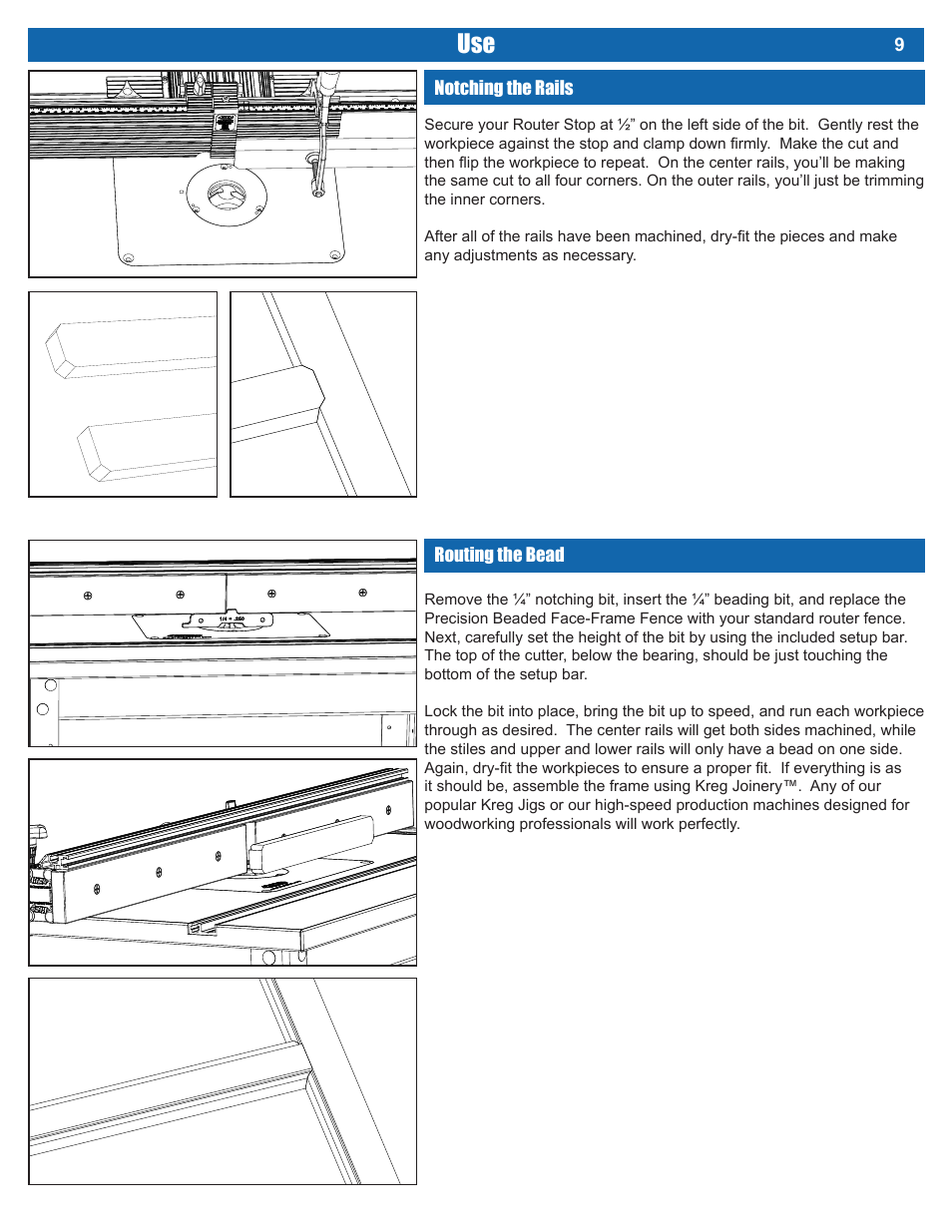 Kreg PRS1200 Precision Beaded Face-Frame System User Manual | Page 9 / 12