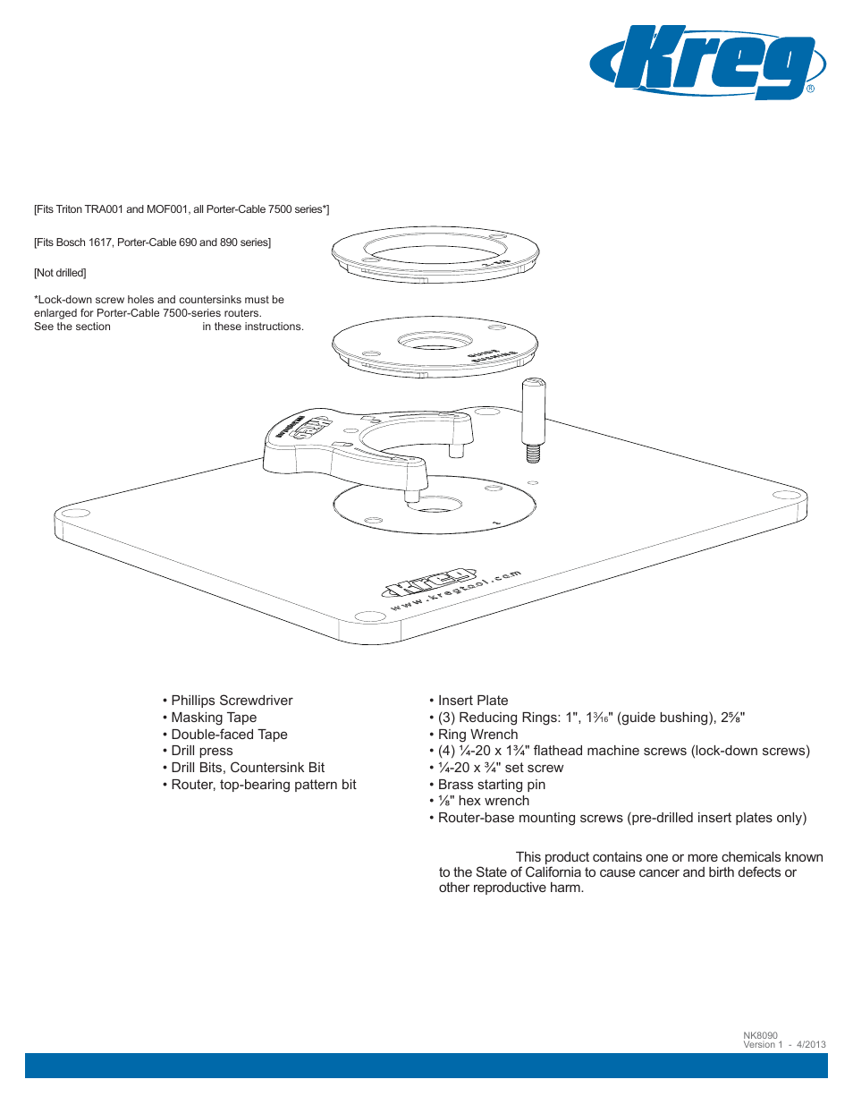 Kreg PRS3038 Precision Router Table Insert Plate - Undrilled User Manual | 24 pages