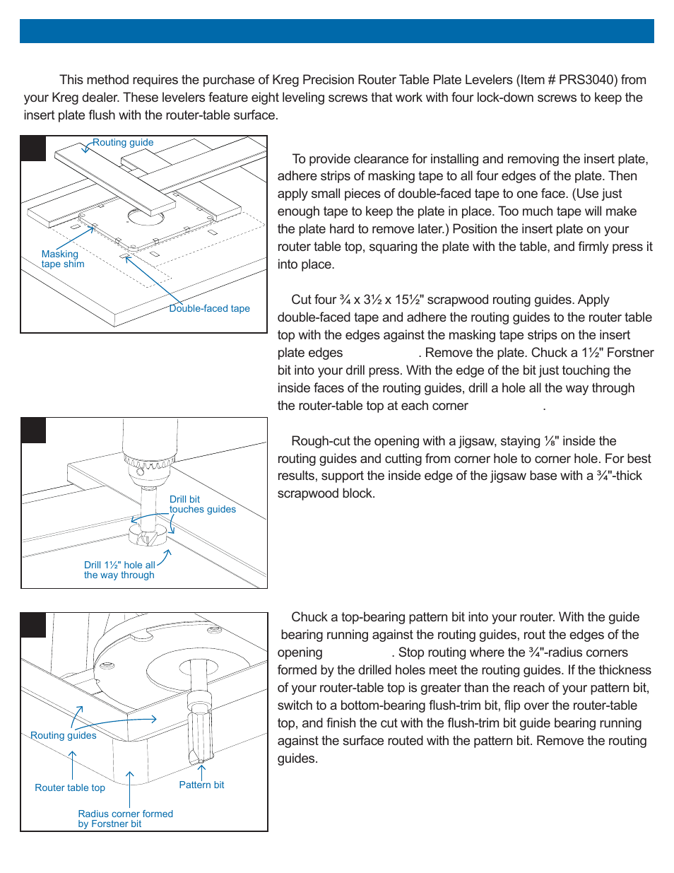 Precision insert plate installation, Gh i | Kreg PRS3038 Precision Router Table Insert Plate - Undrilled User Manual | Page 5 / 24