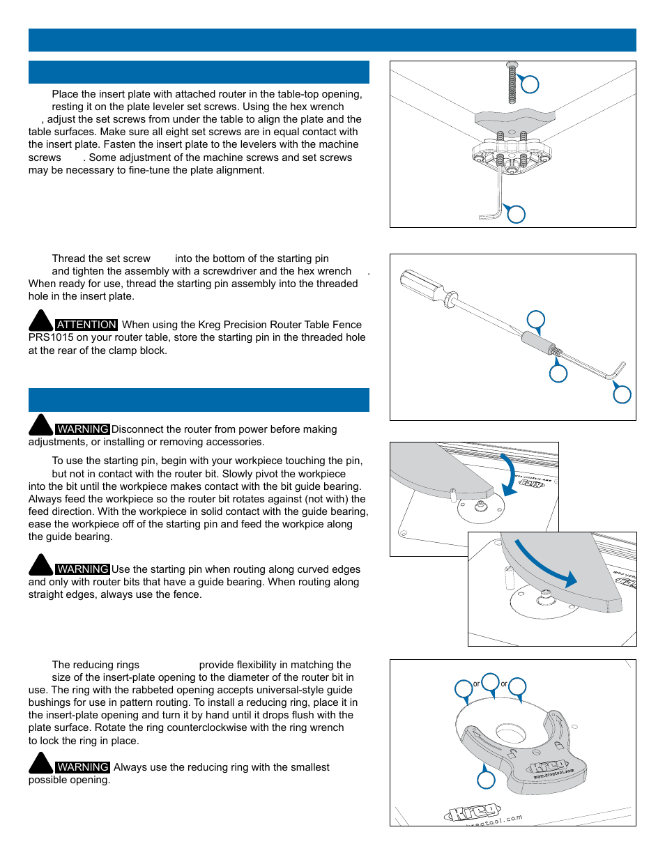 Kreg PRS1025 Precision Router Table Top User Manual | Page 7 / 20