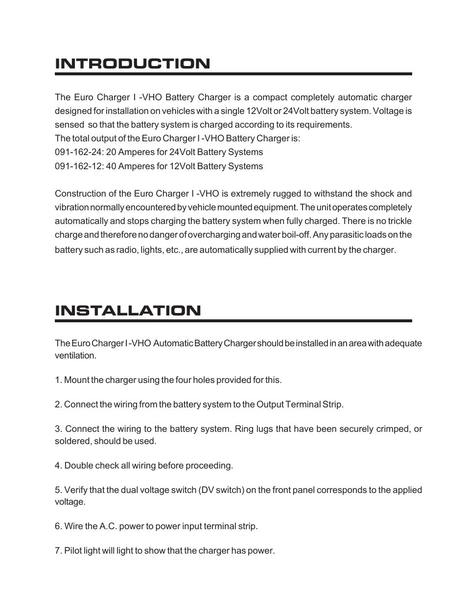 Introduction, Installation | Kussmaul Electronics 091-162-12 User Manual | Page 2 / 5