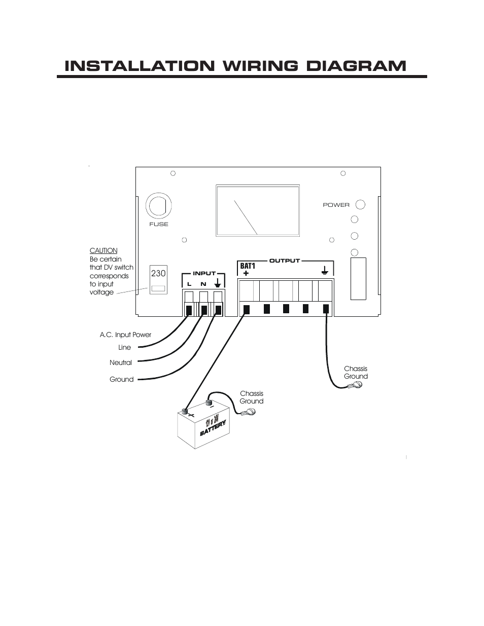 Installation wiring diagram | Kussmaul Electronics 091-162-12 User Manual | Page 3 / 5