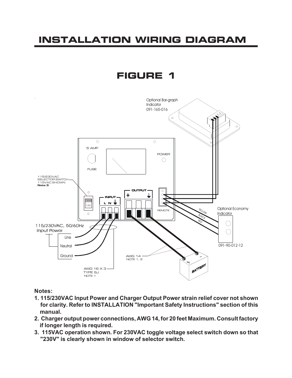 Installation wiring diagram, Figure 1 | Kussmaul Electronics 091-165-12-DV User Manual | Page 3 / 6