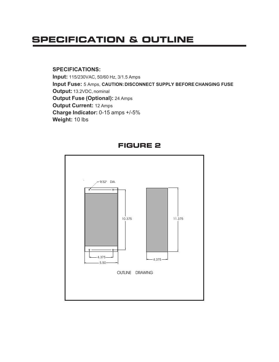 Specification & outline, Figure 2 | Kussmaul Electronics 091-165-12-DV User Manual | Page 4 / 6