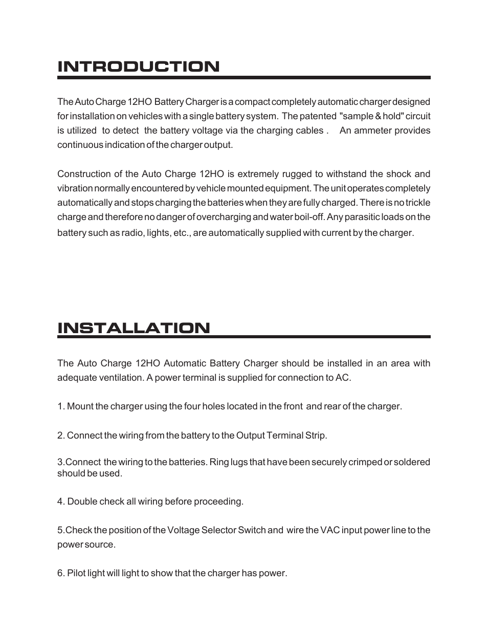Introduction, Installation | Kussmaul Electronics 091-170-DV User Manual | Page 2 / 6