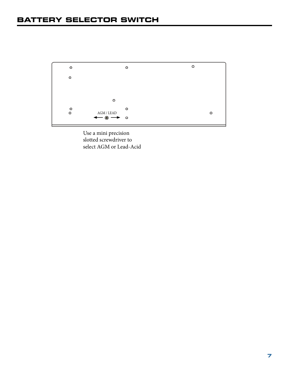 Battery selector switch | Kussmaul Electronics 091-187-12 User Manual | Page 7 / 10