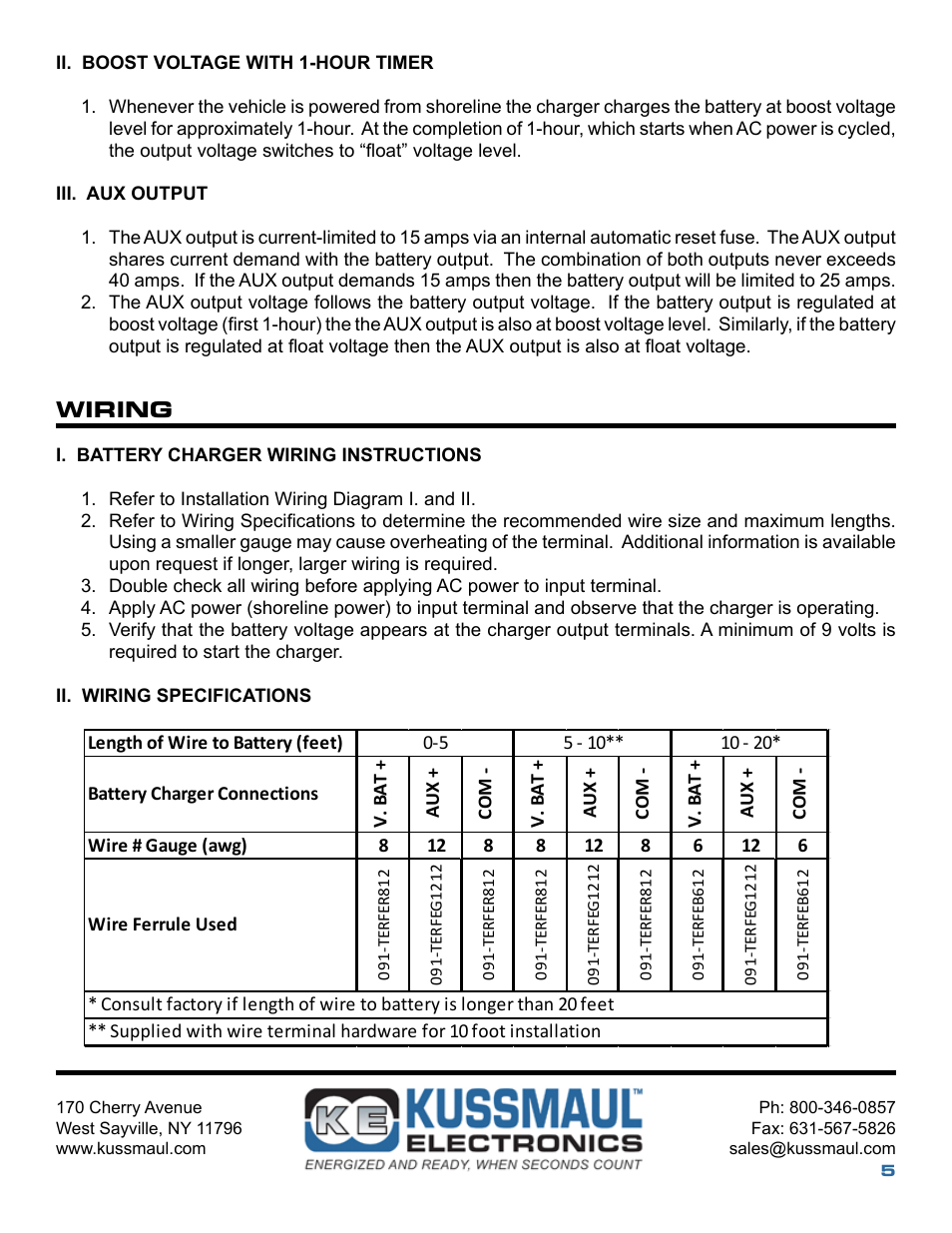 Kussmaul Electronics 091-200-12 User Manual | Page 5 / 10