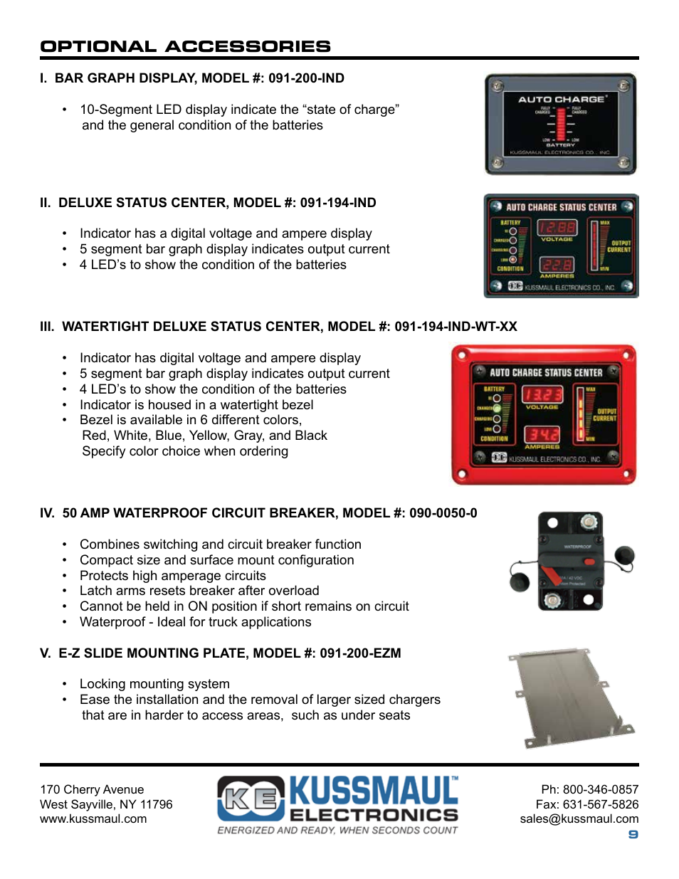 Kussmaul Electronics 091-200-12 User Manual | Page 9 / 10