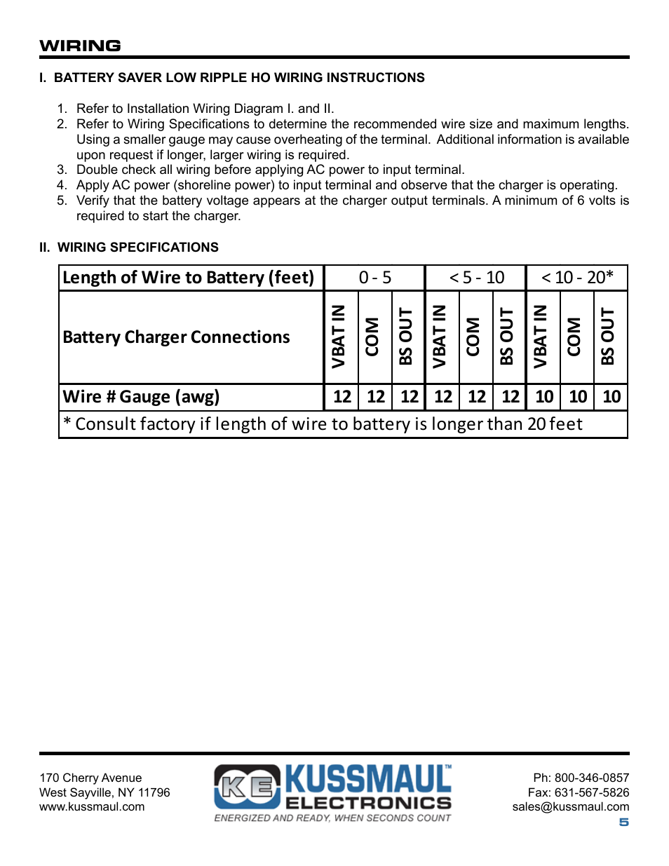 Kussmaul Electronics 091-195-12 User Manual | Page 5 / 8