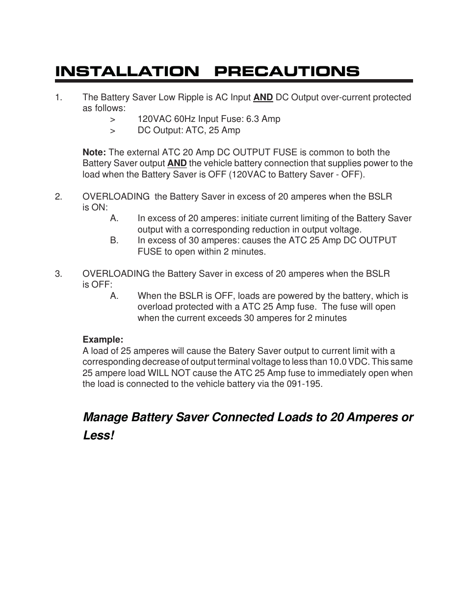 Installation precautions | Kussmaul Electronics 091-195-12-USB User Manual | Page 4 / 7