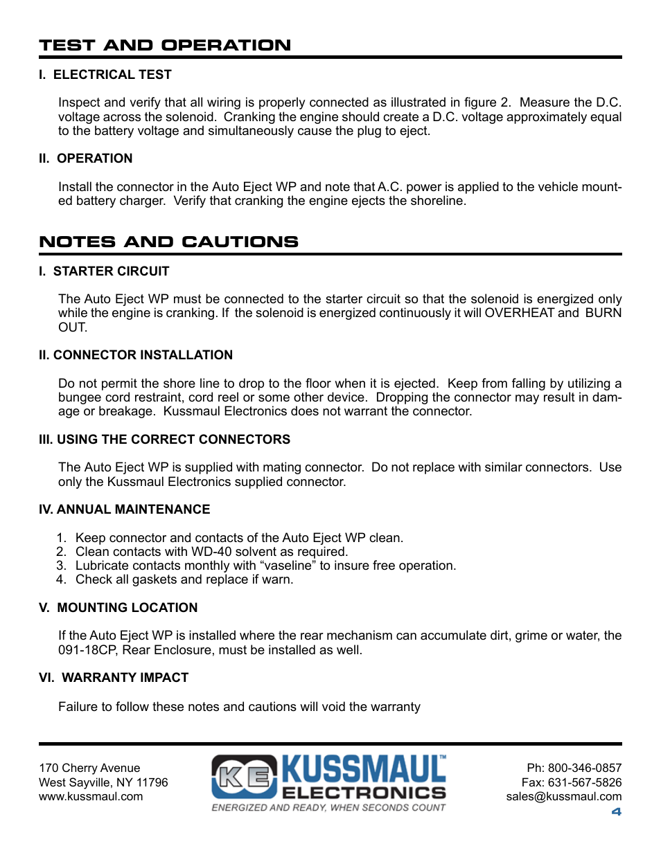Kussmaul Electronics 091-18WP-120 User Manual | Page 4 / 6