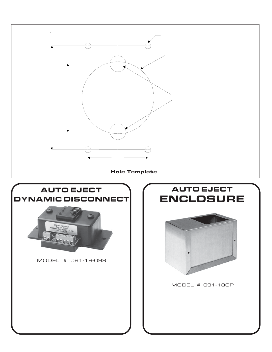 Enclosure, Auto eject dynamic disconnect auto eject | Kussmaul Electronics 091-20WP-120 User Manual | Page 4 / 5