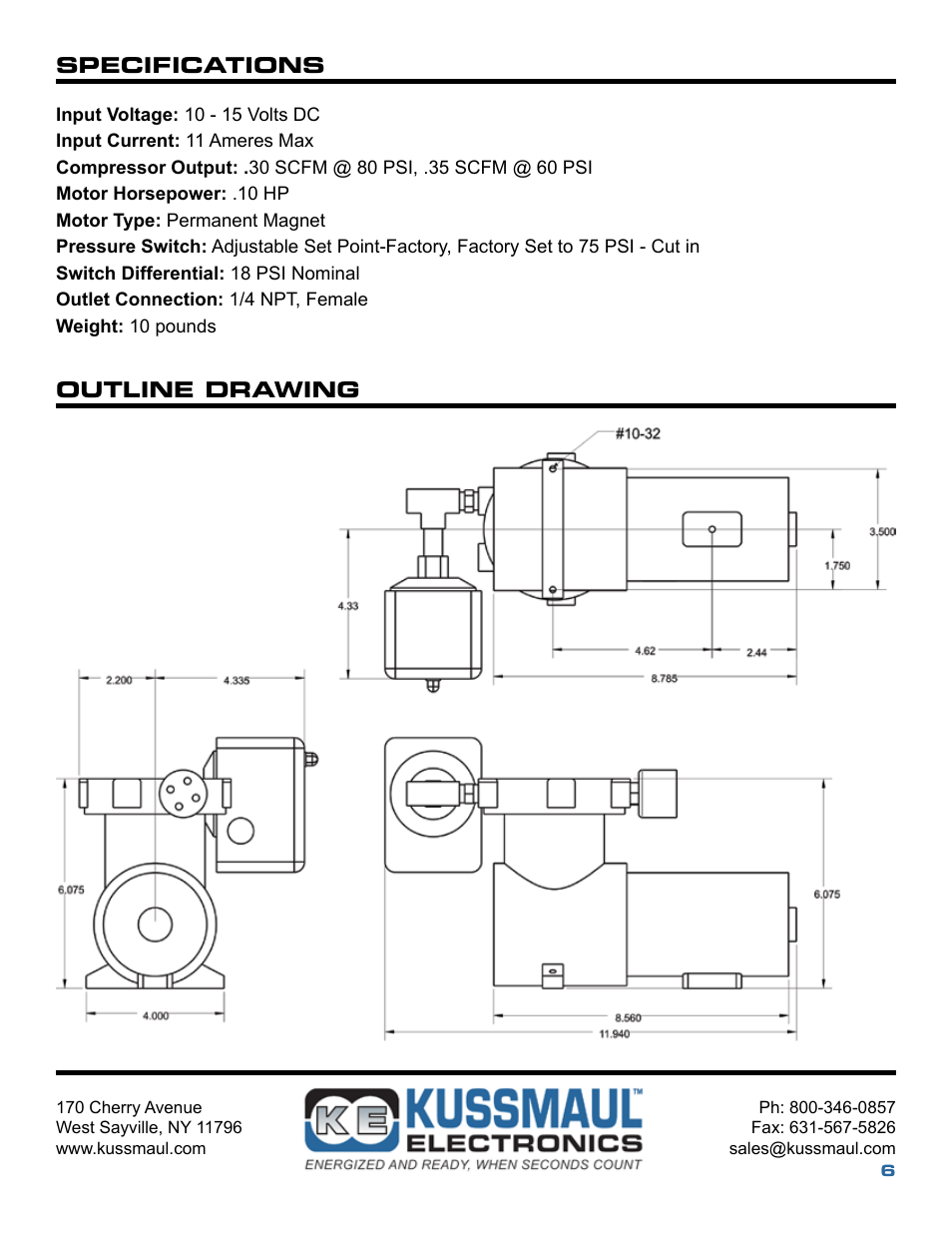 Kussmaul Electronics 091-9-12V User Manual | Page 6 / 8