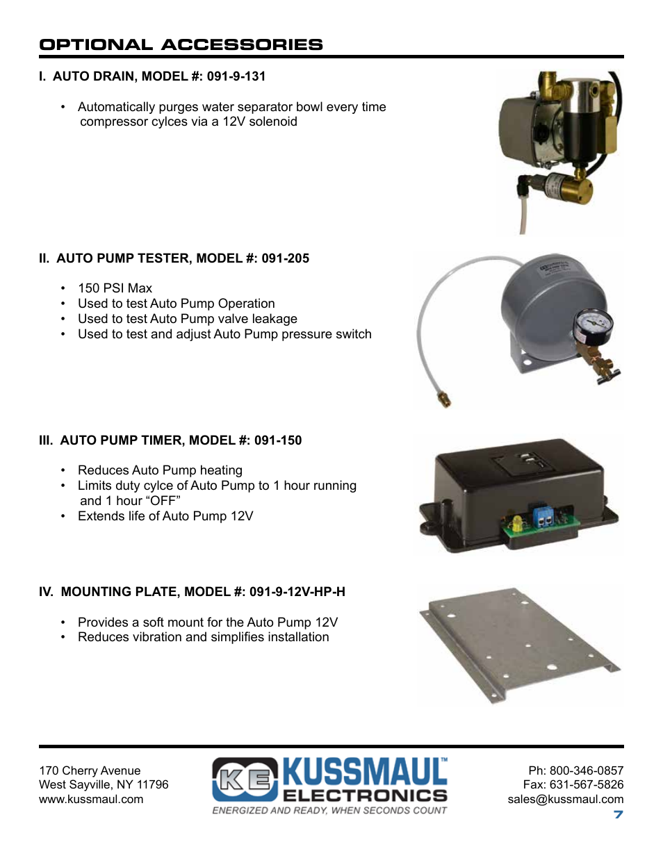 Kussmaul Electronics 091-9-12V User Manual | Page 7 / 8