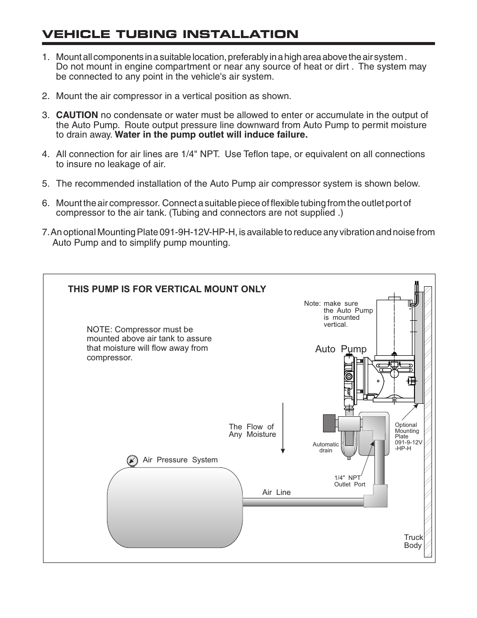 Vehicle tubing installation | Kussmaul Electronics 091-9-12V-HP-VER User Manual | Page 4 / 8