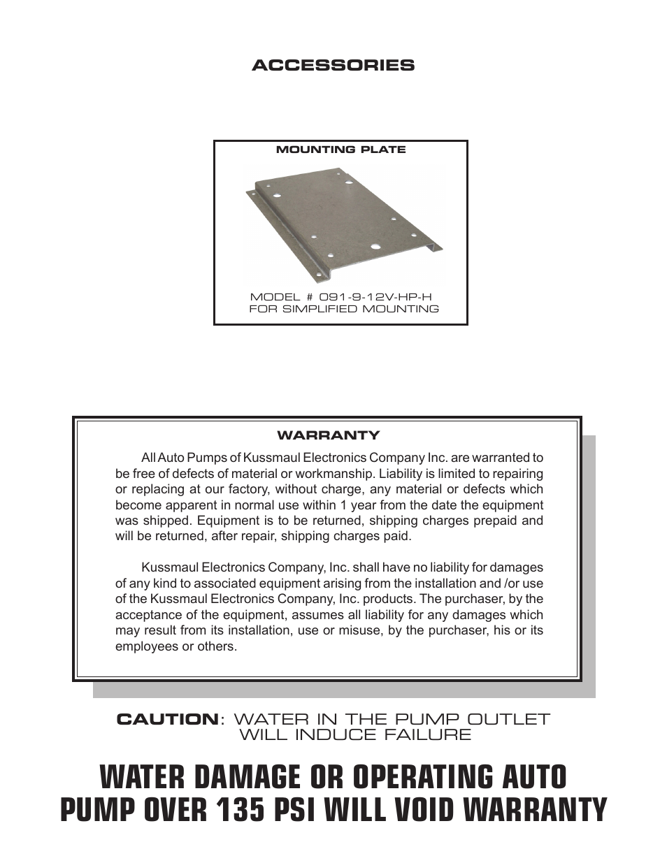 Kussmaul Electronics 091-9-12V-HP-VER User Manual | Page 8 / 8