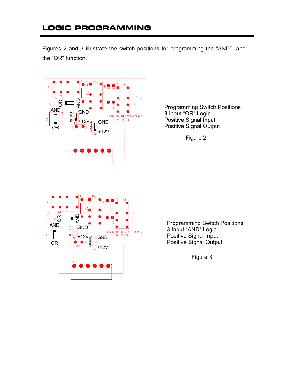Logic programming | Kussmaul Electronics 091-158 User Manual | Page 4 / 8