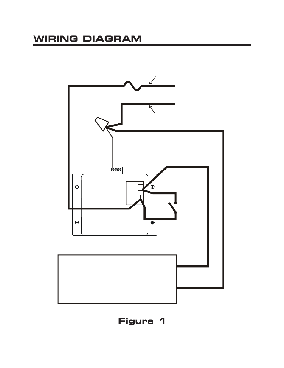 Wiring diagram figure 1, A.c. load, 20 amps max | Kussmaul Electronics 091-191-115 User Manual | Page 3 / 5