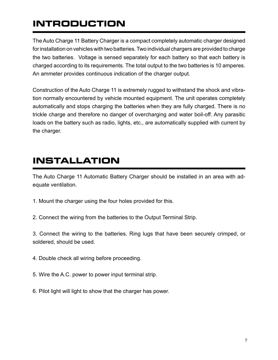 Introduction installation | Kussmaul Electronics 091-11-12 User Manual | Page 7 / 10