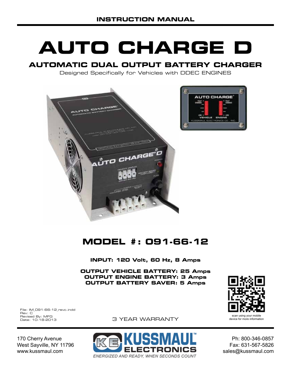 Kussmaul Electronics 091-66-12 User Manual | 8 pages
