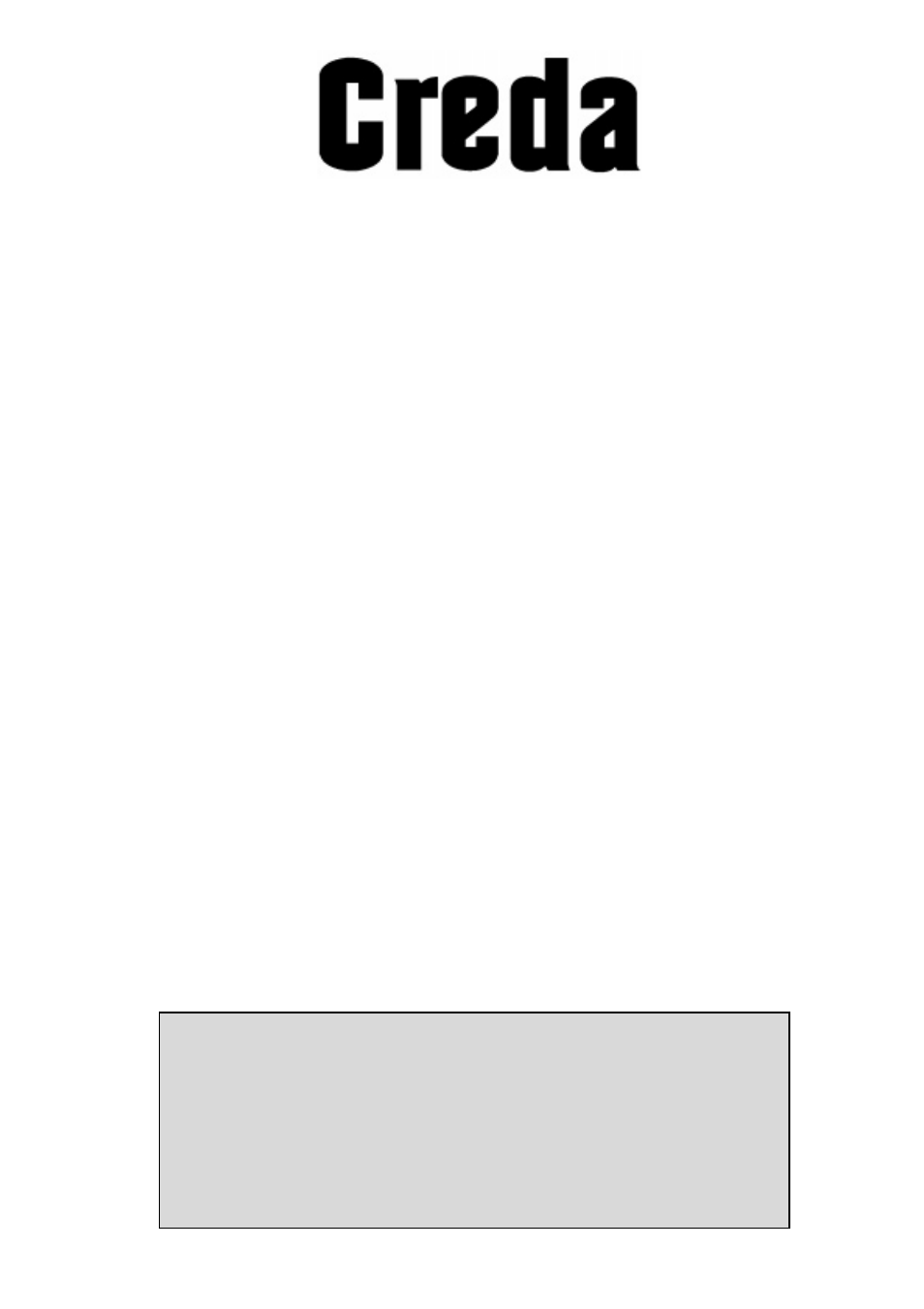 Creda IDI60 User Manual | 16 pages