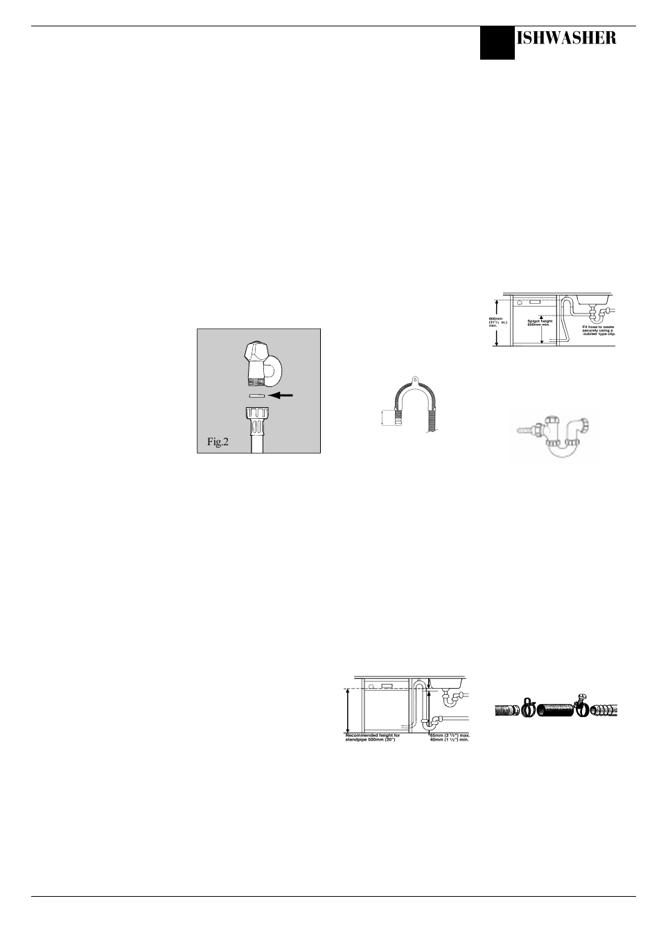 Installation, Ishwasher | Creda IDI60 User Manual | Page 5 / 16