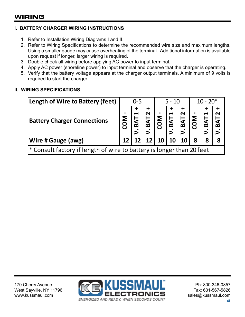 Kussmaul Electronics 091-145-12 User Manual | Page 4 / 8