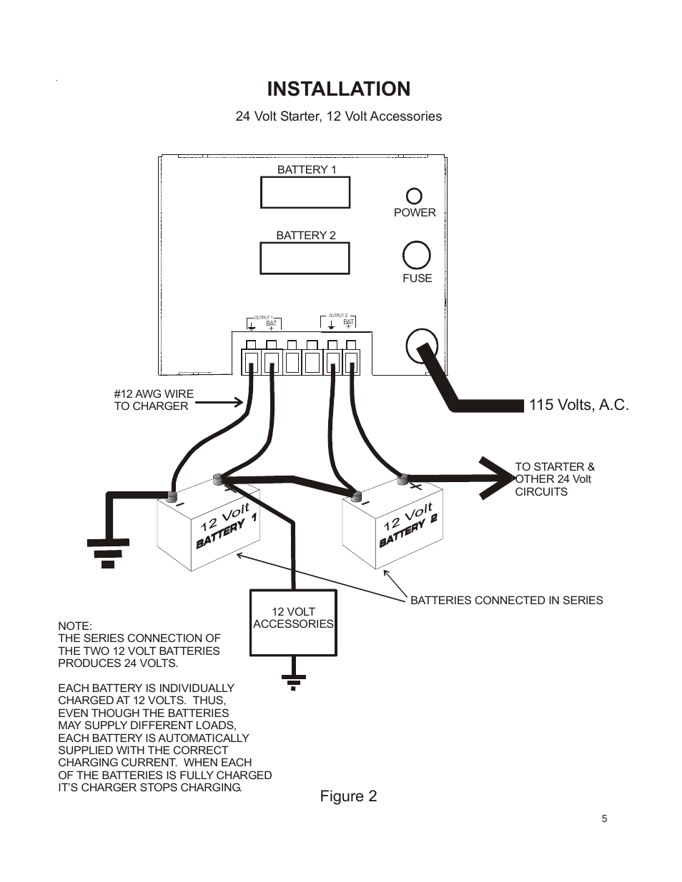 Installation, 115 volts, a.c, Figure 2 | Kussmaul Electronics 091-145HO-12 User Manual | Page 5 / 7