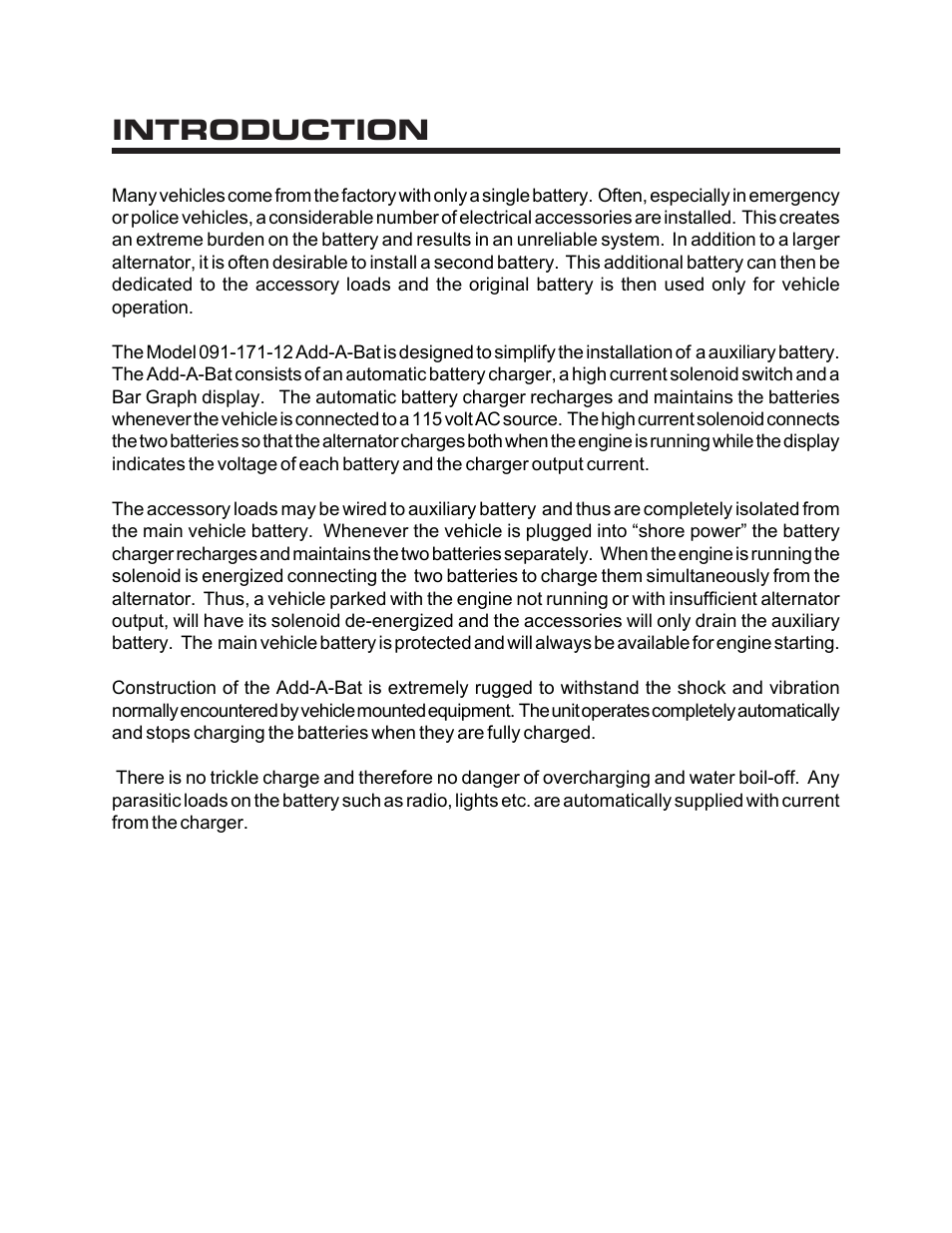 Introduction | Kussmaul Electronics 091-171 User Manual | Page 2 / 8