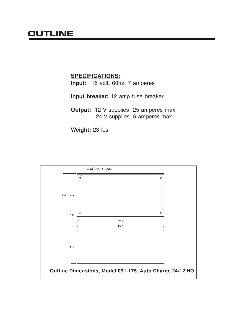 Outline | Kussmaul Electronics 091-175 User Manual | Page 4 / 6