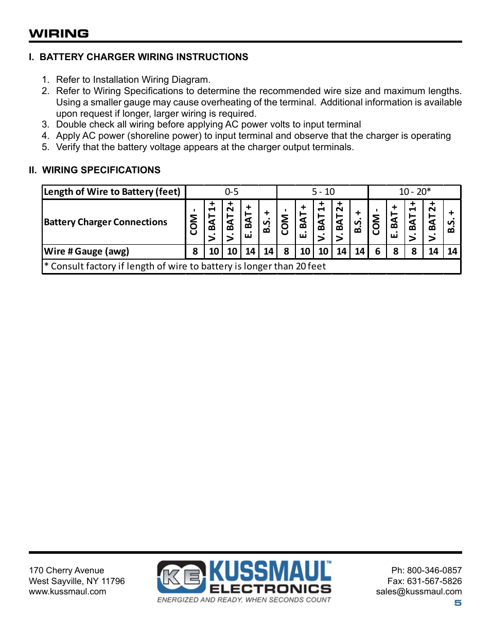 Kussmaul Electronics 091-74-12 User Manual | Page 5 / 8