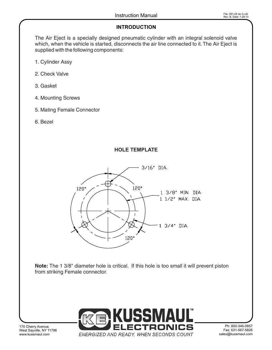 Kussmaul Electronics 091-28 User Manual | Page 2 / 5