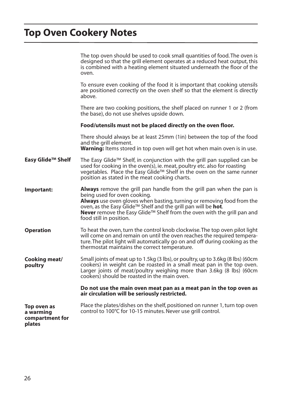 Creda C561E/R561E User Manual | Page 26 / 48