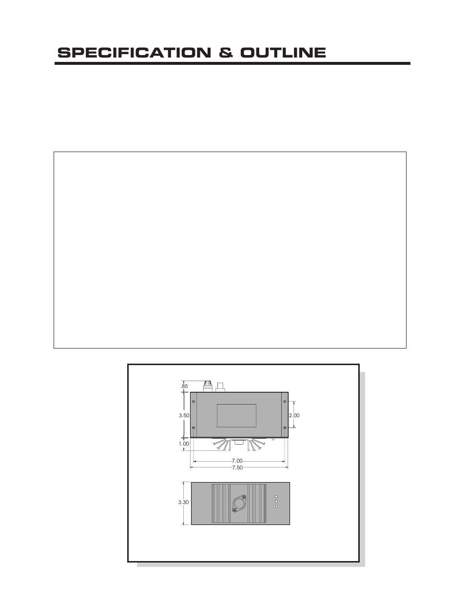 Specification & outline | Kussmaul Electronics 091-29-12 User Manual | Page 2 / 3