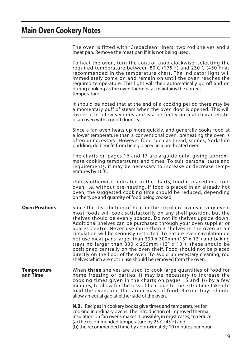 Creda X152E User Manual | Page 19 / 28