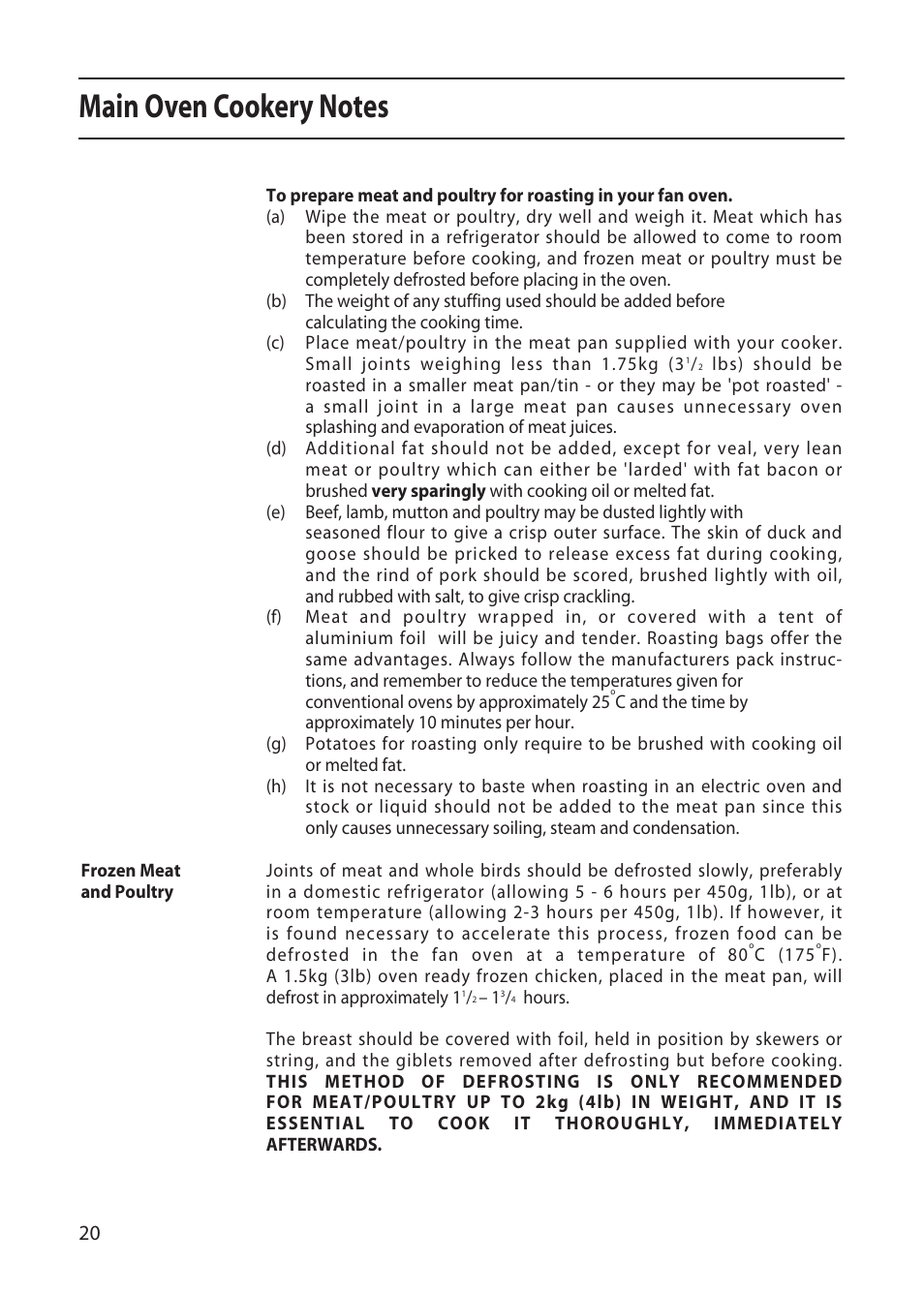 Creda X152E User Manual | Page 20 / 28