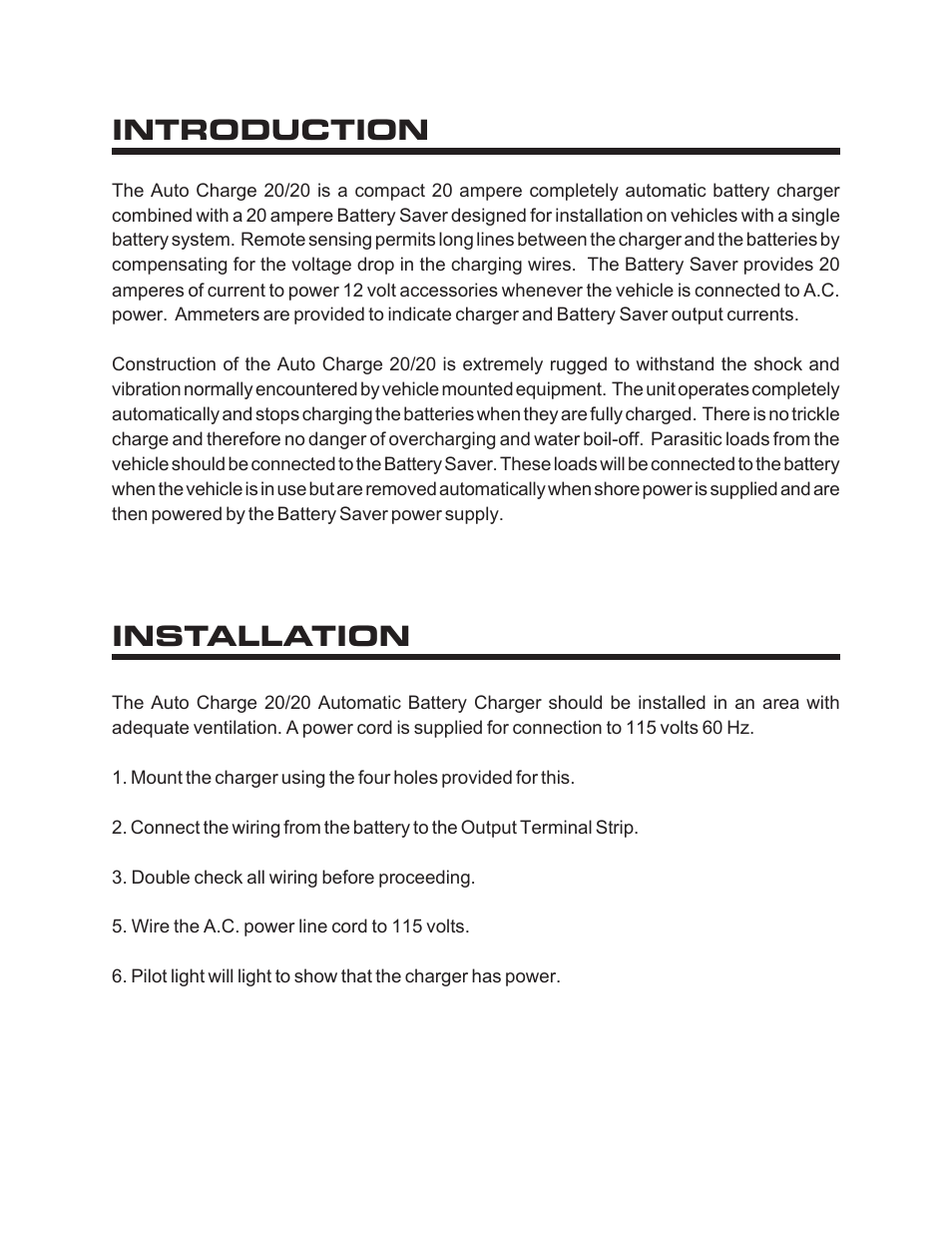 Installation, Introduction | Kussmaul Electronics 091-20/20 User Manual | Page 2 / 5