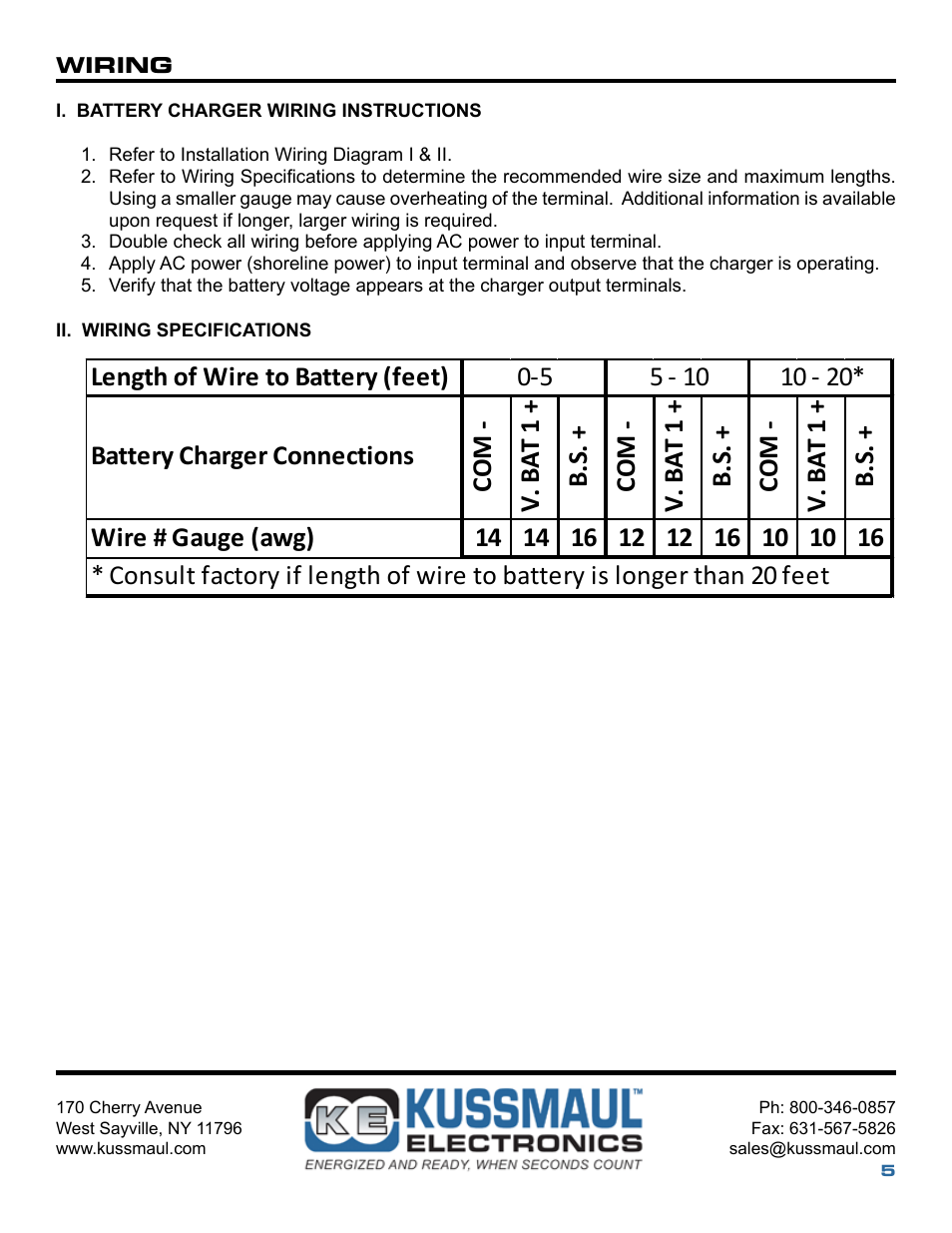 Kussmaul Electronics 091-56-12 User Manual | Page 5 / 10