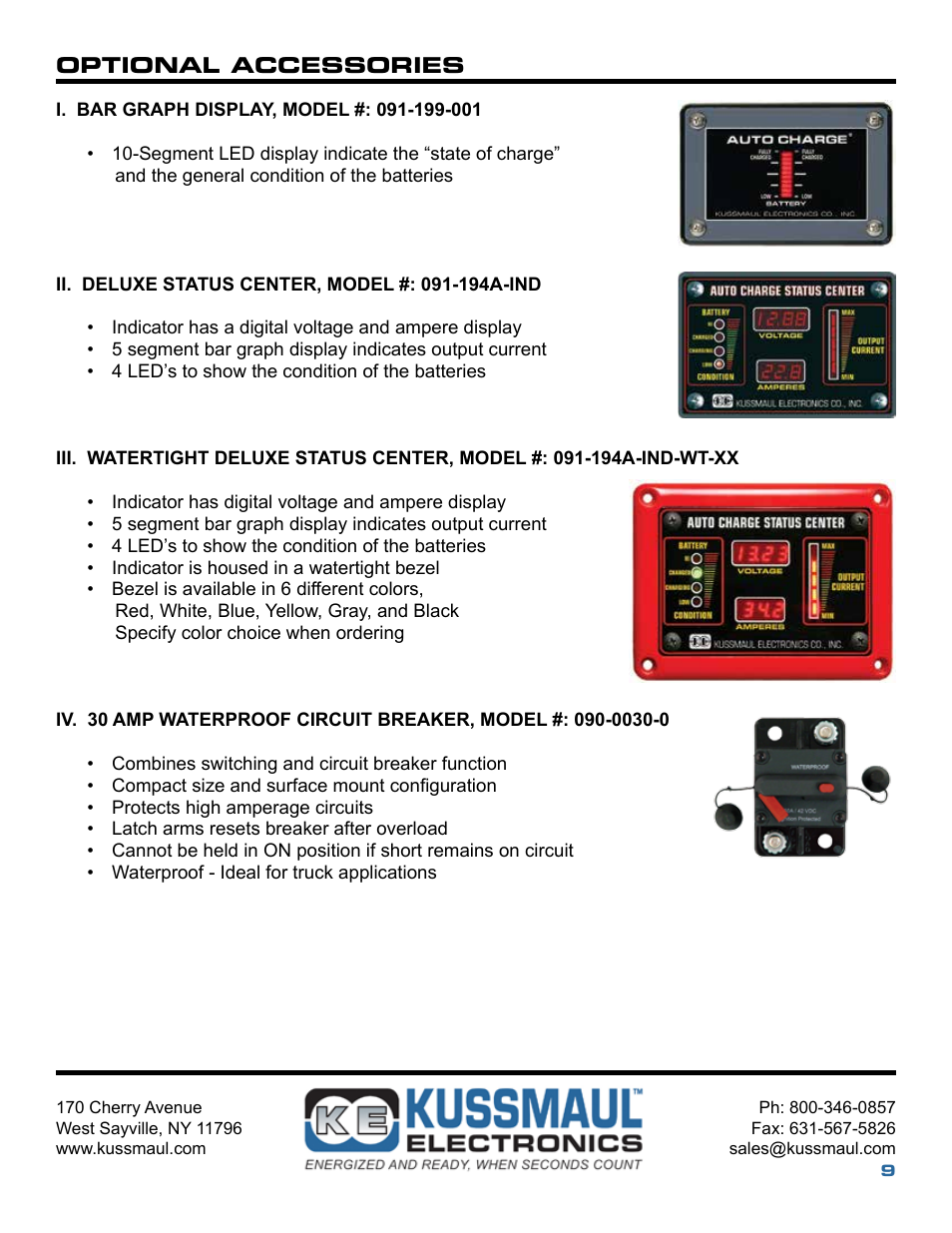 Kussmaul Electronics 091-56-12 User Manual | Page 9 / 10