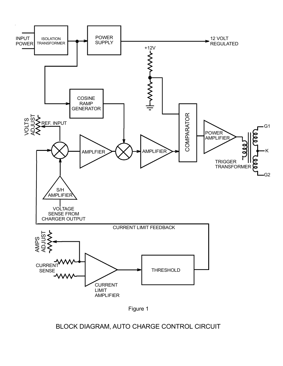 Block diagram, auto charge control circuit | Kussmaul Electronics 091-149-12 User Manual | Page 5 / 10