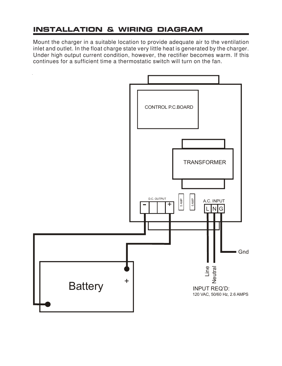 Battery | Kussmaul Electronics 091-106-150-12-120 User Manual | Page 4 / 6