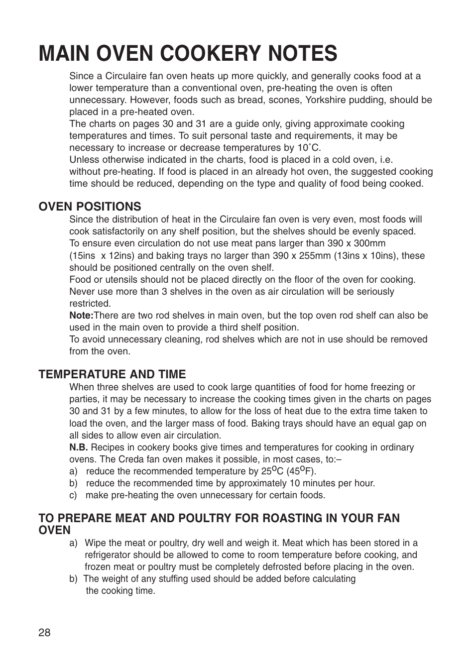 Creda Cooker User Manual | Page 28 / 40