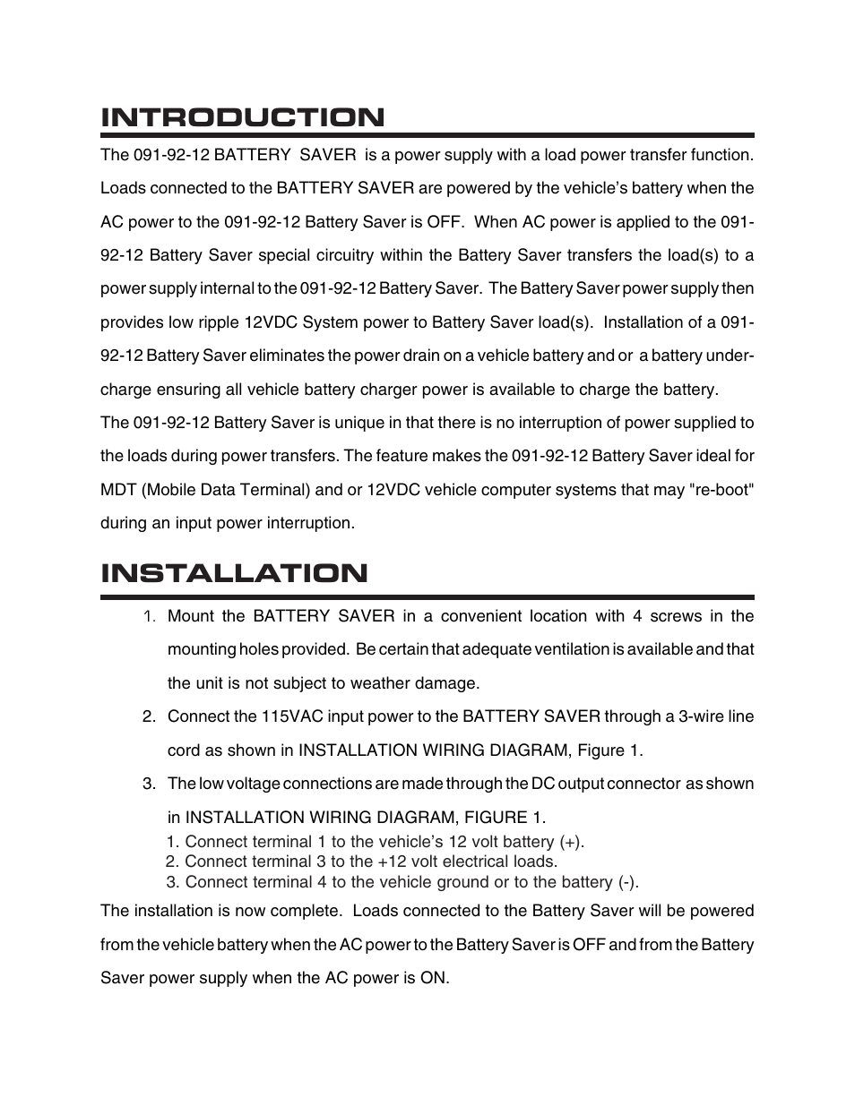 Installation, Introduction | Kussmaul Electronics 091-92-12 User Manual | Page 2 / 8
