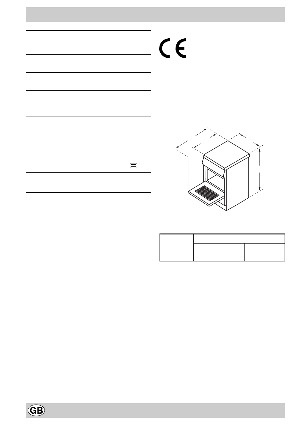 Technical specifications | Creda J052E User Manual | Page 6 / 16