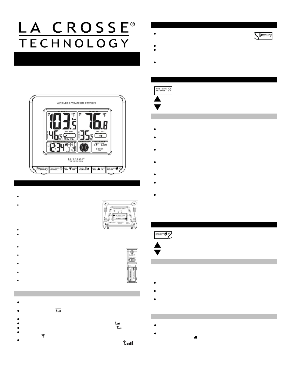 La Crosse Technology 308-1711bl User Manual | 4 pages